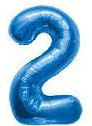 Foil Number Balloon (2FT) Blue