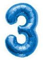 Foil Number Balloon (2FT) Blue