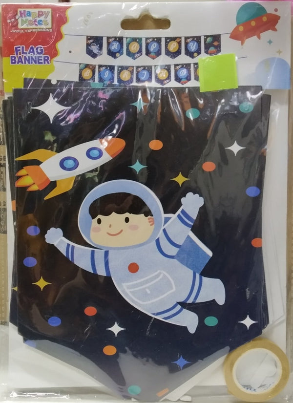 Banner Astronaut Happy Birthday