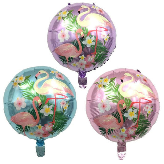 Foil Balloon Round Flamingo