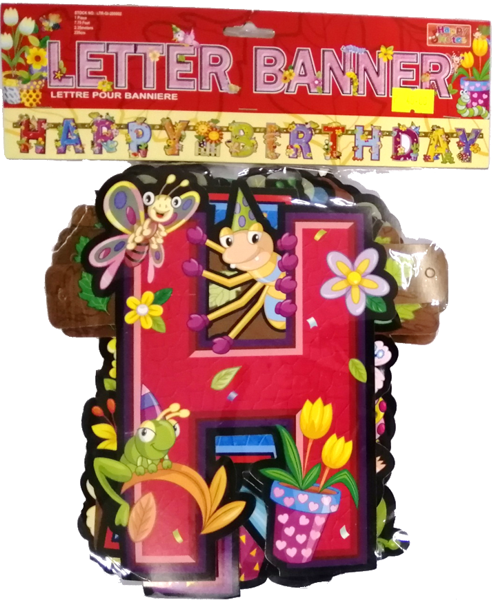 Banner Cutout Happy Birthday Letter