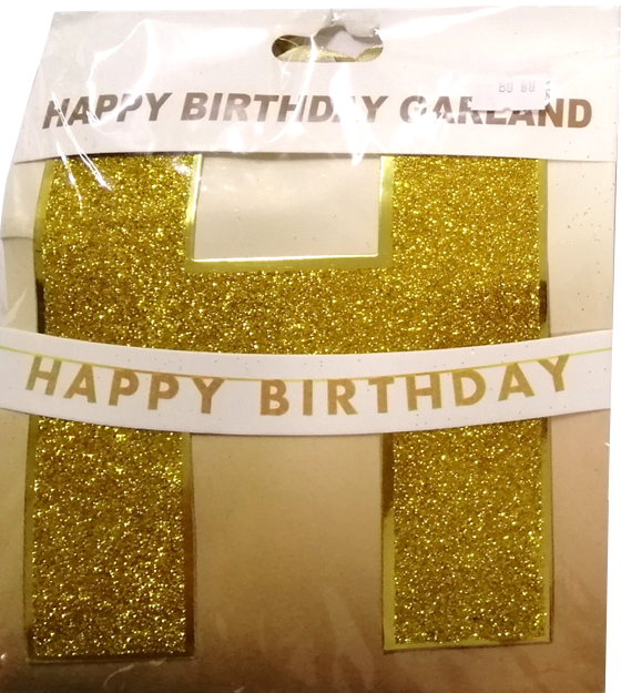 Garland Cutout Happy Birthday Letter