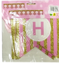 Banner Happy Birthday Gold Glitter