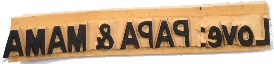 Rubber Stamp Headings Love & From