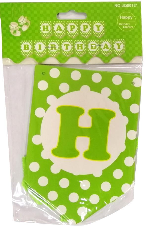 Banner Happy Birthday Polka Dots