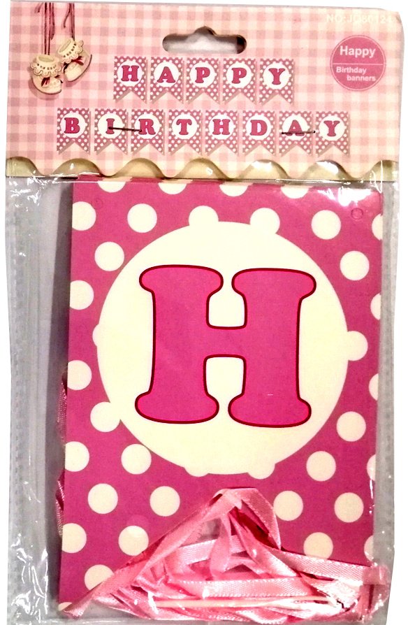 Banner Happy Birthday Polka Dots