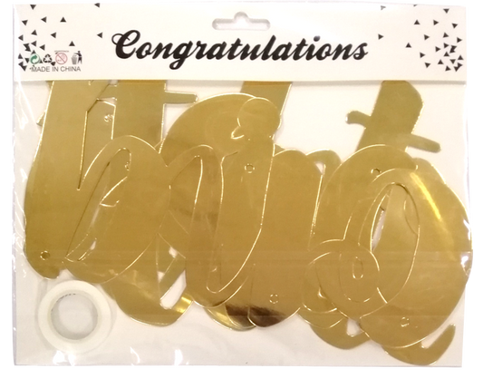 Bunting Cursive Letters Congratulations