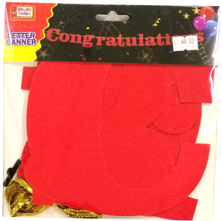 Banner Cutout Congratulations Letter