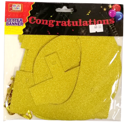 Banner Cutout Congratulations Letter