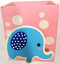 Pencil Holder Blue Elephant Wood Box