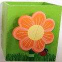 Pencil Holder Wood Boxes with Flower Design
