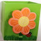 Pencil Holder Wood Boxes with Flower Design