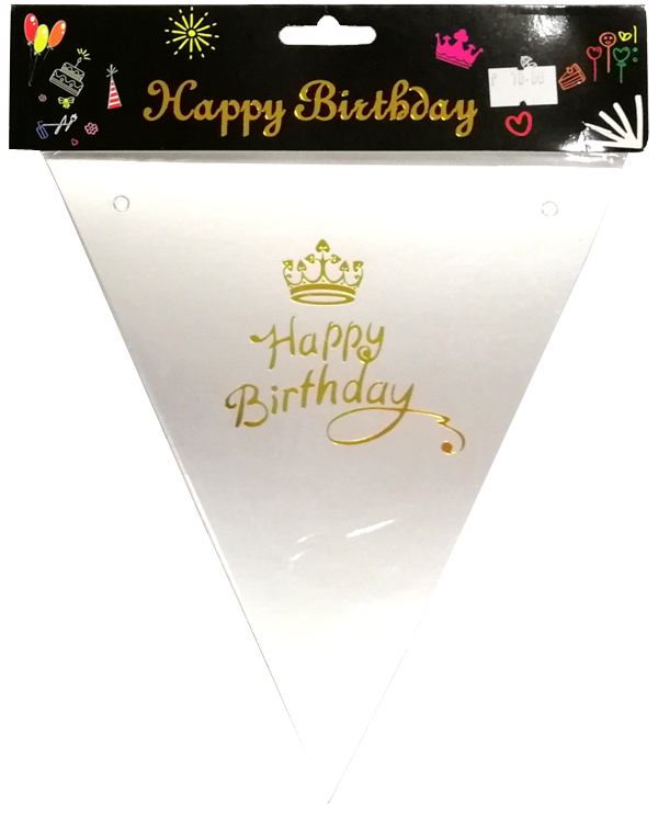 Banner Happy Birthday Metallic