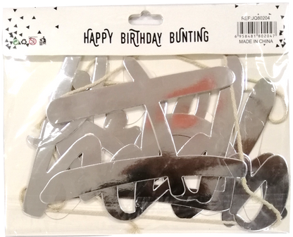 Bunting Cutout Happy Birthday Cursive
