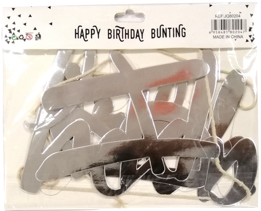 Bunting Cutout Happy Birthday Cursive