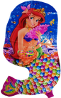 Foil Balloon Round Little Mermaid