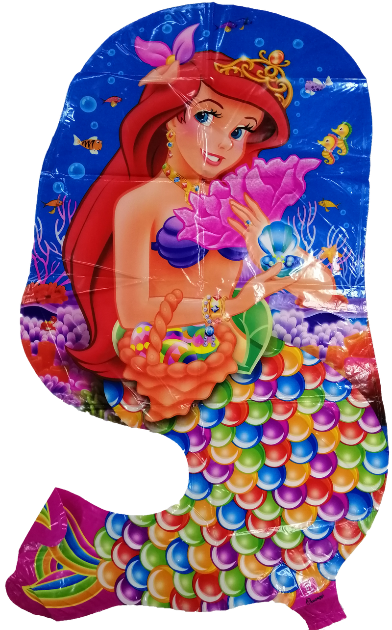 Foil Balloon Round Little Mermaid