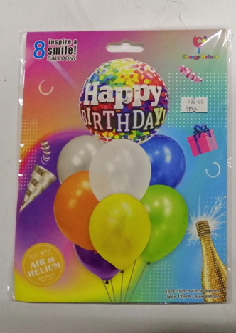 Foil Balloons Set Happy Birthday (8in1)