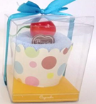 Souvenir Towel Cupcake Design with Cherry