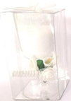 Souvenir Towel with Flower Glass