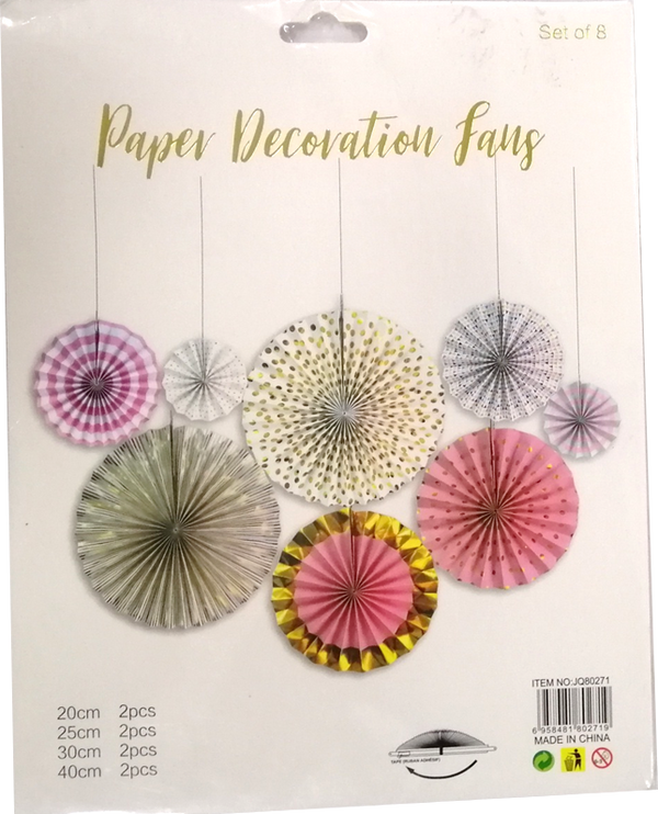 Fan Paper Decorative Assorted Design