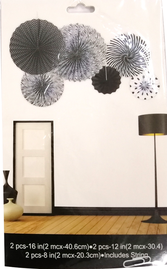 Fan Paper Decorative Black