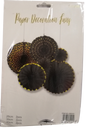 Fan Paper Decorative Black