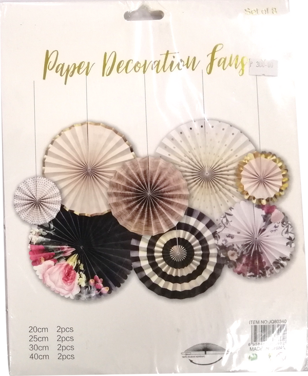 Fan Paper Decorative Floral Design