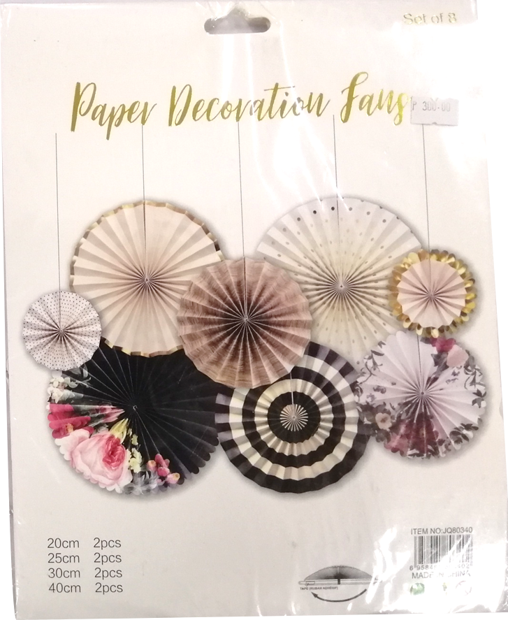 Fan Paper Decorative Floral Design