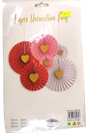 Fan Paper Decorative Heart Design