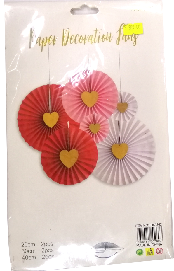 Fan Paper Decorative Heart Design