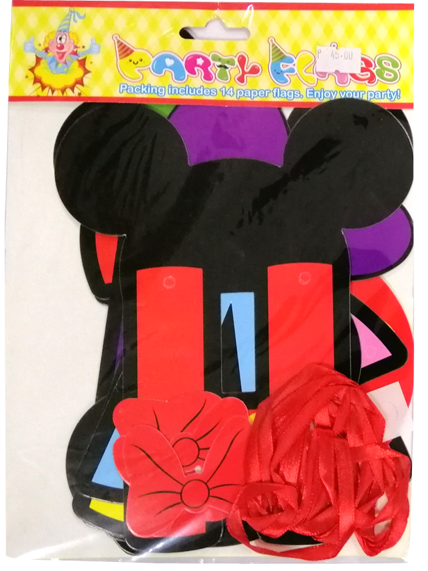 Banner Cutout Mickey Mouse Happy Birthday