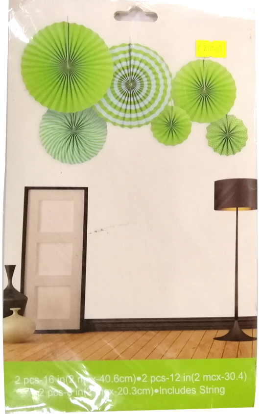 Fan Paper Decorative Green