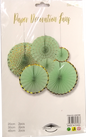 Fan Paper Decorative Green
