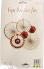 Décor Paper Fan Rose Gold with White