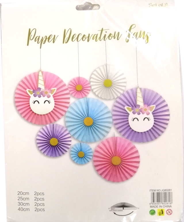 Fan Paper Decorative Unicorn