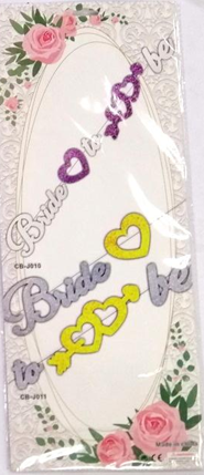 Banner Cutout Bride To Be Cursive Glitters