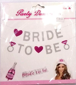 Banner Cutout Bride To Be with Glitters