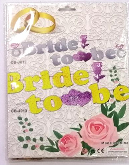 Banner Cutout Bride To Be Bold Glitters Gold and Purple