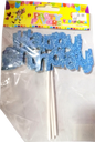 Cake Topper Happy Birthday with Glitters