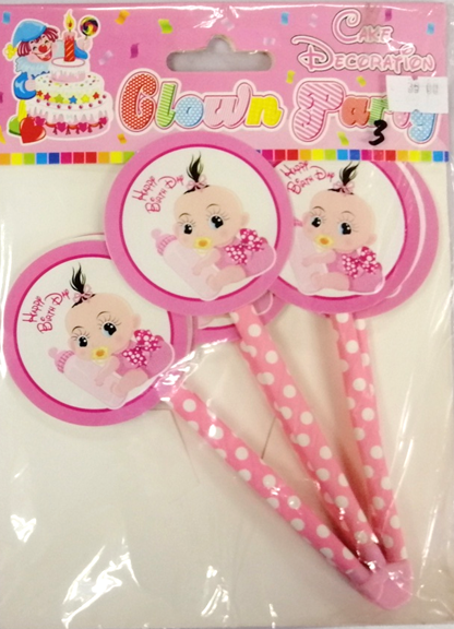 Cake Topper Decorations (6in1) for Girls