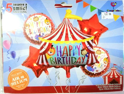 Foil Balloon Set (5in1) Happy Birthday