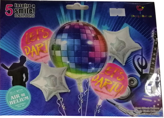Foil Balloon Set (5in1) Disco Ball