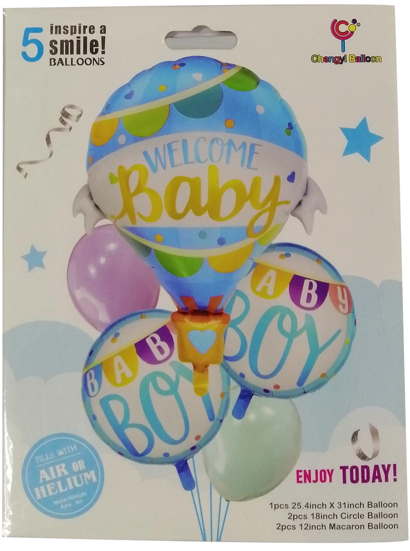 Foil Balloon Set (5in1) Baby Boy