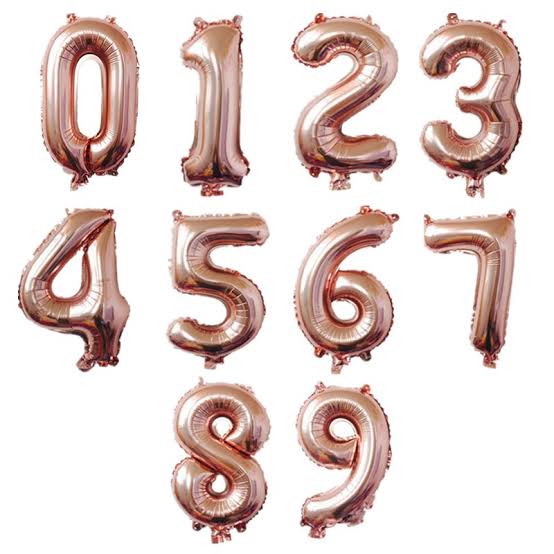 Foil Number Balloon (1FT) Rose Gold