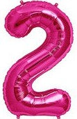 Foil Number Balloon (2FT) Pink