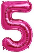 Foil Number Balloon (2FT) Pink